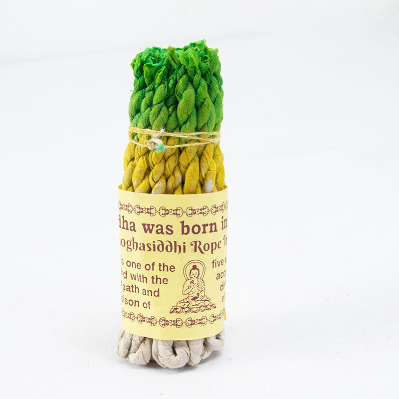 Buddha Stones Nepal Rope Incense Purify Healing Meditation Incense - Green 25Pcs Incense(10cm/Stick) - image 10