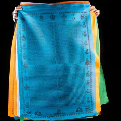 Buddha Stones Tibetan 5 Colors Windhorse Happiness Auspicious Outdoor Prayer Flag TIBETAN PRAYER FLAGS buddhastoneshop 9