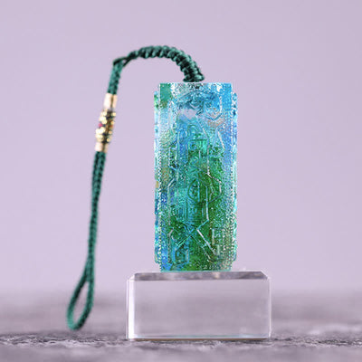Buddha Stones Feng Shui Handmade Liuli Crystal Art Piece Home Office Decoration Decorations BS 6