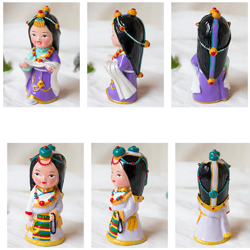 Buddha Stones Hand Painted Tibetan Figures Creative Home Office Car Decoration Ornament Desk Decoration BS 8