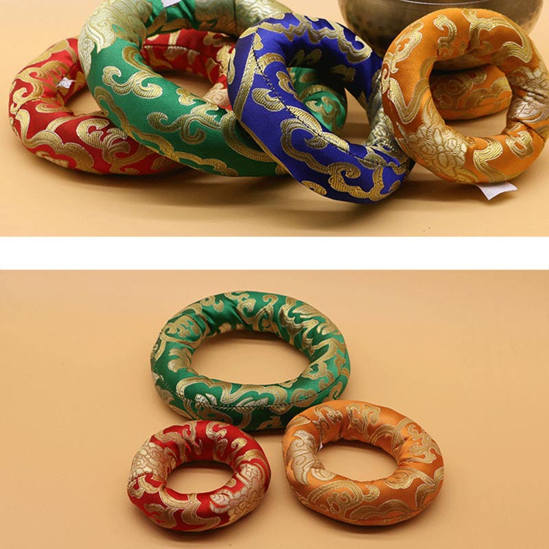 Buddha Stones Tibetan Singing Bowl Handcraft Cushion Decoration - image 4