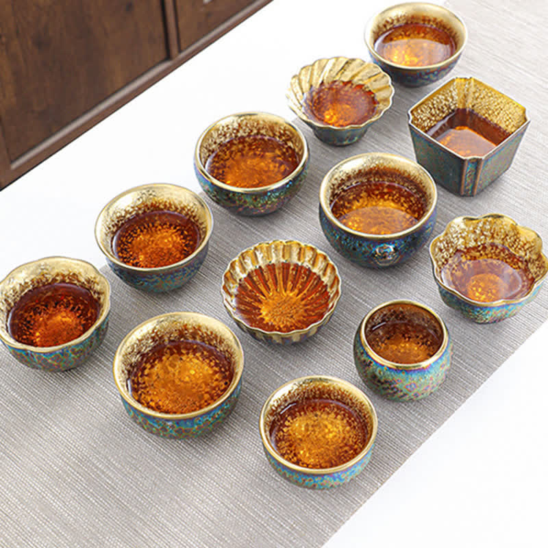 Buddha Stones Colorful Ceramic Teacup Tea Cups - image 28