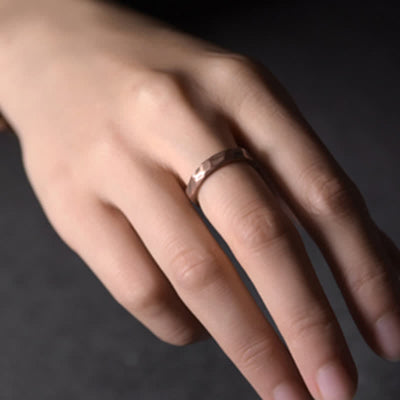 Buddha Stones Tibetan Simple Design Copper Wealth Ring Ring BS 3