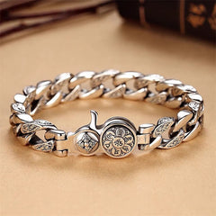 Buddha Stones Tibet Om Mani Padme Hum Double Dorje Vajra Creativity Bracelet Bracelet BS 22cm