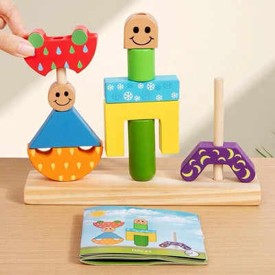 Casse-tête jour et nuit – Défi logique en bois pour les enfants d'âge préscolaire