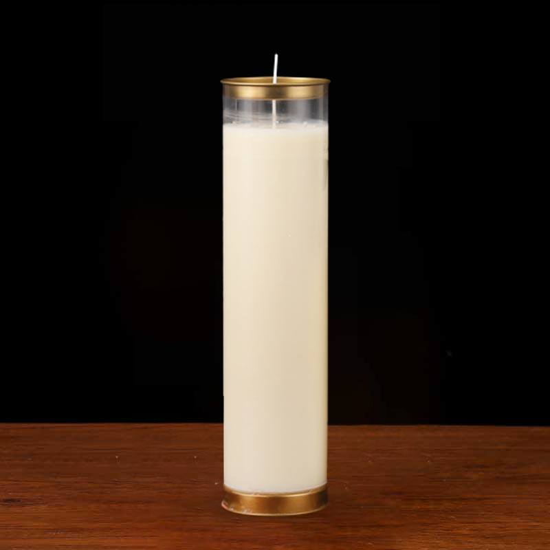Buddha Stones Meditation Prayer Altar Candle Buddhist Temple Rituals Use Items Prayer Altar Candles BS White Large (7 Days)