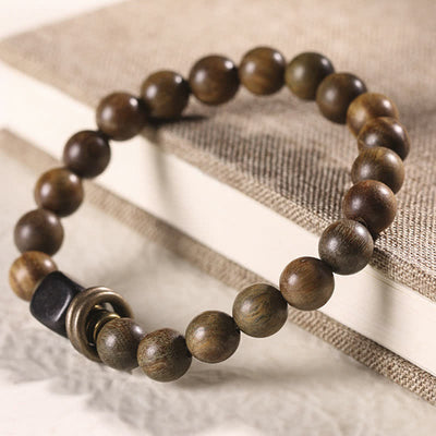 Buddha Stones Tibetan Green Sandalwood Crystal Soothing Peace Bracelet Bracelet BS 6