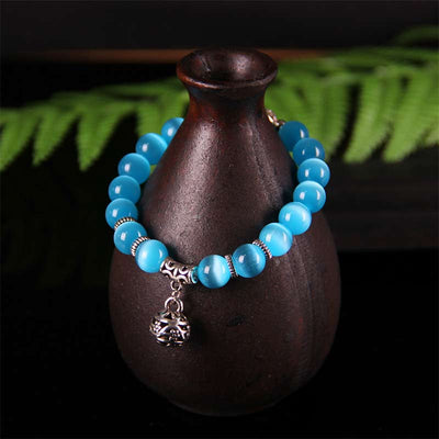 Bracelet porte-bonheur œil de chat tibétain Foviel