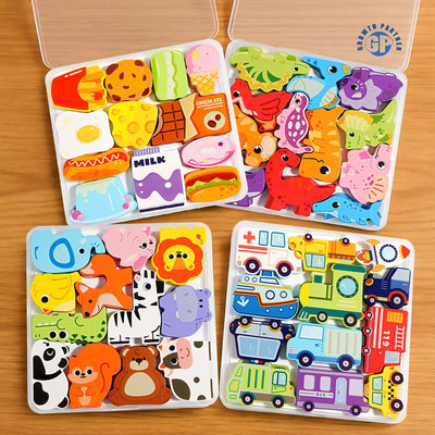 Wooden Box Puzzle | Matching and Stacking Puzzle for Toddlers