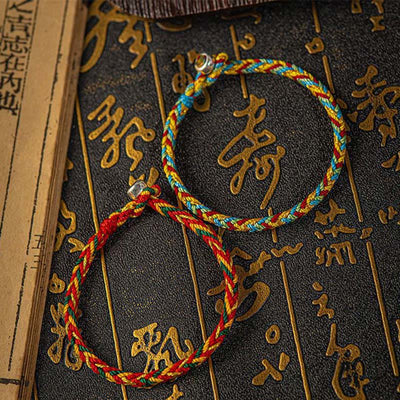 Buddha Stones "May you be good fortune and success" Lucky Multicolored Bracelet Bracelet BS 3