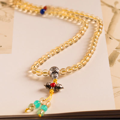 925 Sterling Silver 108 Mala Beads Natural Citrine Red Agate Amber Pleasure Charm Bracelet Mala Bracelet BS 21