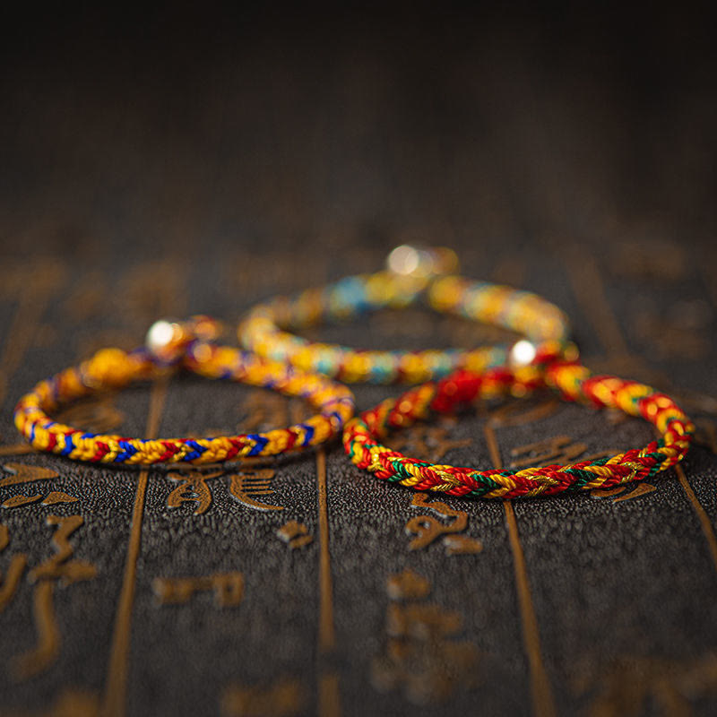 Buddha Stones "May you be good fortune and success" Lucky Multicolored Bracelet Bracelet BS 9