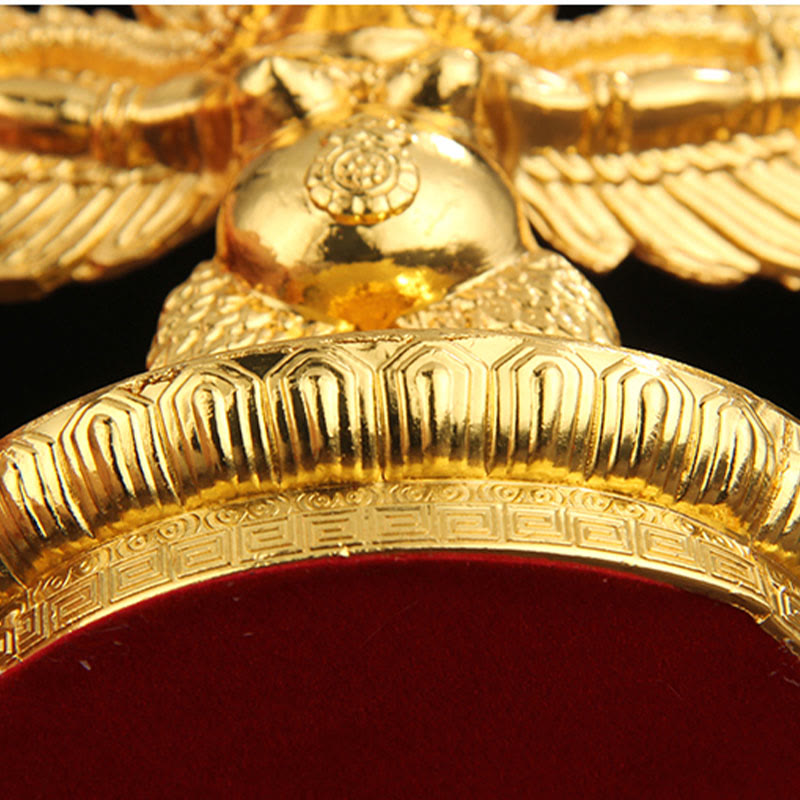 Buddha Stones Tibetan Gold Garuda Bird Alloy Protection Home Decoration Decorations BS 10