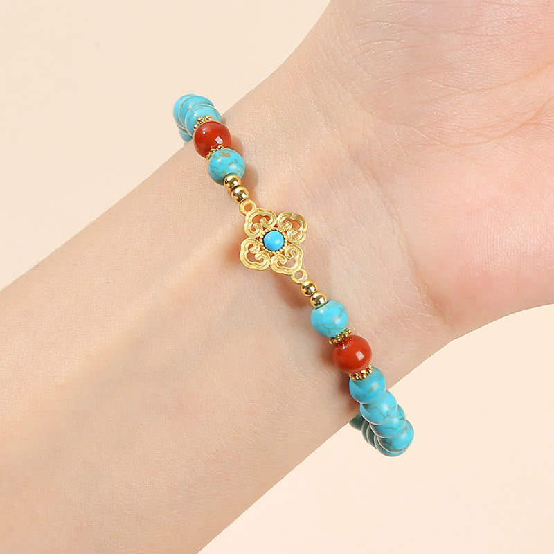 Buddha Stones Turquoise Bead Protection Balance Bracelet Bracelet BS 5