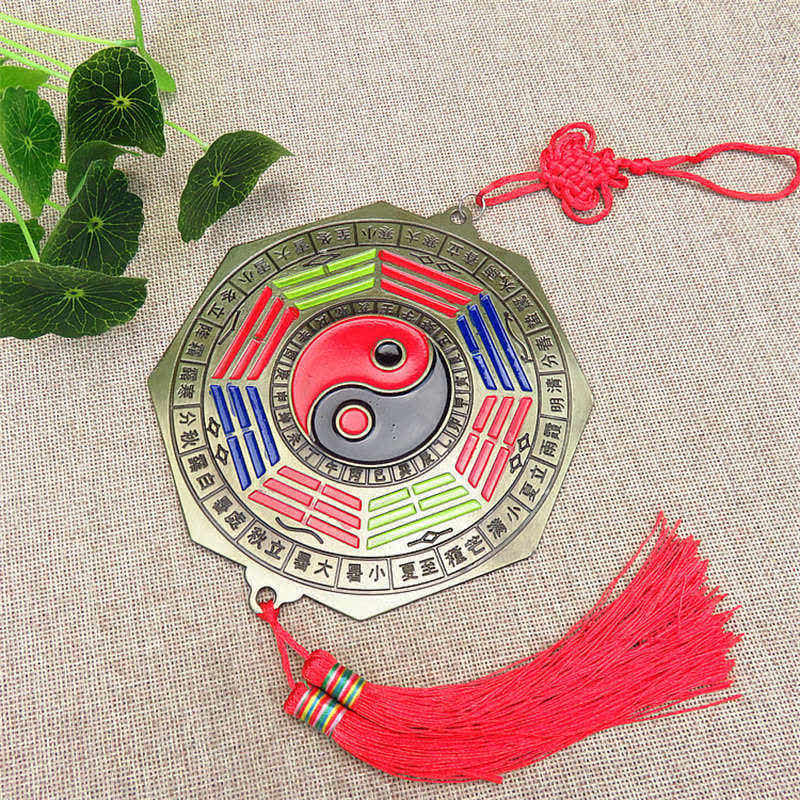 Buddha Stones Feng Shui Bagua Map Chinese Knotting Harmony Energy Map Mirror Bagua Map BS 25