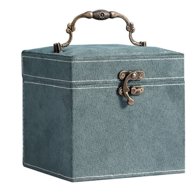Buddha Stones Jewelry Box Organizer Three-Layer Jewelry Storage Box Flannel Gift Box Jewelry Box BS 7