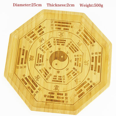 Buddha Stones Feng Shui Bamboo Bagua Map Harmony Energy Map Bagua Map BS Bagua Map 25cm