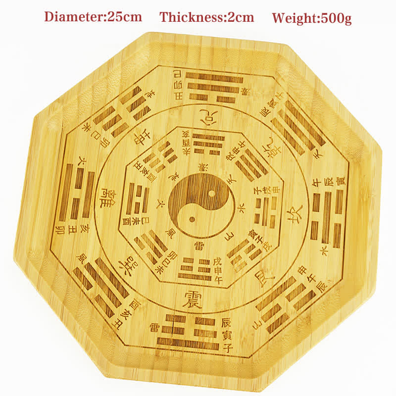 Buddha Stones Feng Shui Bamboo Bagua Map Harmony Energy Map Bagua Map BS Bagua Map 25cm