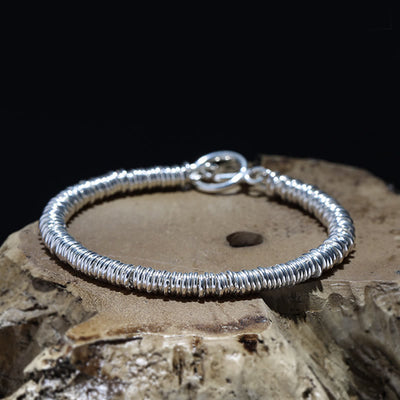 Buddha Stones Simple Circle Pattern Design Luck Chain Bracelet Bracelet BS 1
