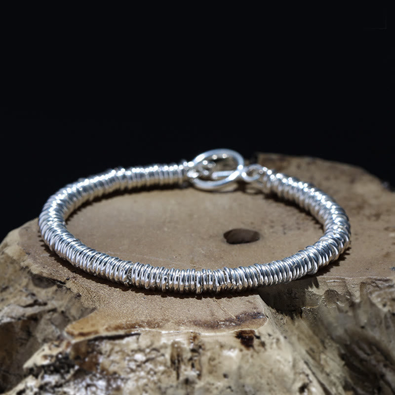 Buddha Stones Simple Circle Pattern Design Luck Chain Bracelet Bracelet BS 1