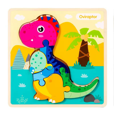 Rompecabezas de madera de dinosaurios - Diseño variado