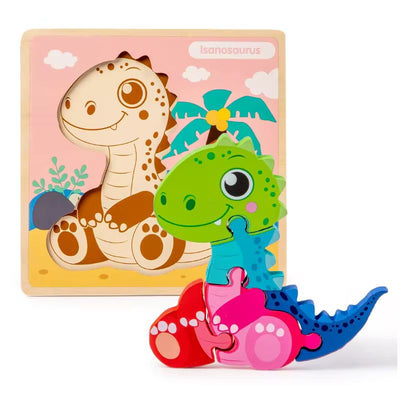 Rompecabezas de madera de dinosaurios - Diseño variado