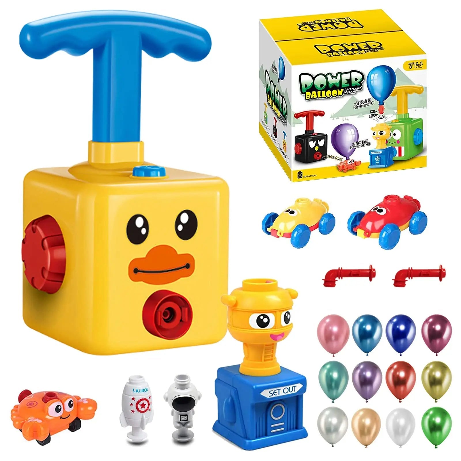 Fidtoy Balloon-Powered Car STEM Toy for Kids | Educational Physics Learning Kit