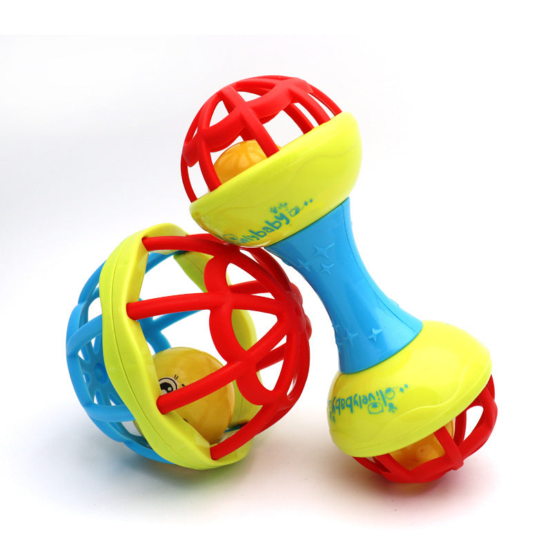 Fidtoy Baby Rattle Ball and Maraca Set Food Grade ABS Sensory Toy