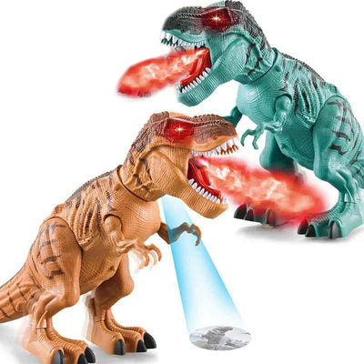 Fidtoy Jouet Dinosaure T-Rex Marcheur pour Enfants – Robot Dinosaure Interactif Pondant des Œufs avec Son Rugissant, Projection 3D, Jet de Brume d'Eau, Yeux Lumineux et Alimentation par Piles AA