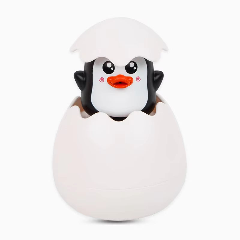 Fidtoy Penguin Hatching Bath Toy for Toddlers – Interactive Egg Water Spray Bath Toy