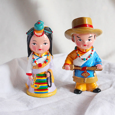 Buddha Stones Hand Painted Tibetan Figures Creative Home Office Car Decoration Ornament Desk Decoration BS 19