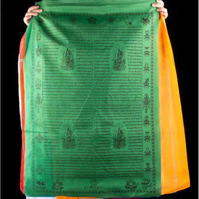 Buddha Stones Tibetan 5 Colors Windhorse Happiness Auspicious Outdoor Prayer Flag TIBETAN PRAYER FLAGS buddhastoneshop 12