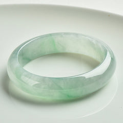 Buddha Stones  Natural Jade Prosperity Wealth Luck Bangle Bracelet Bracelet Cuff Bangle BS 63-64mm