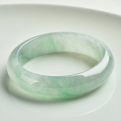 Buddha Stones  Natural Jade Prosperity Wealth Luck Bangle Bracelet Bracelet Cuff Bangle BS 63-64mm