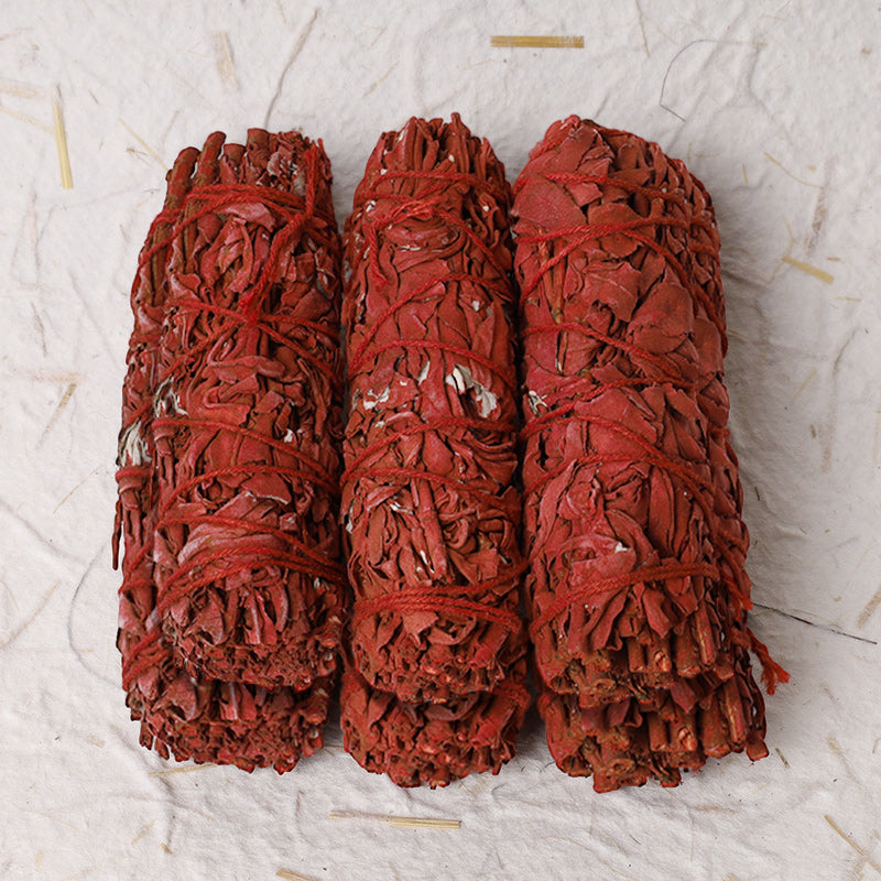 Buddha Stones Dragon's Blood Sage Smudge Stick for Home Negative Energy Cleansing Incense Healing Meditation Rituals Incense BS 6 Stick (10.1cm/Stick