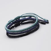 Bracelet amulette artisanal Foviel tibétain à 3 nœuds de King Kong, symbole de force
