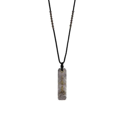 Buddha Stones Making A Fortune Chinese Character Copper Coin Wealth Necklace Pendant - image 9