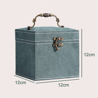 Buddha Stones Jewelry Box Organizer Three-Layer Jewelry Storage Box Flannel Gift Box Jewelry Box BS 11