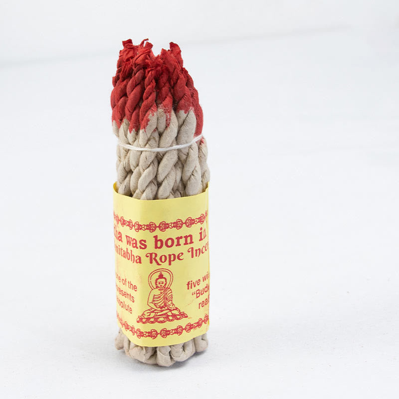 Buddha Stones Nepal Rope Incense Purify Healing Meditation Incense - Red 25Pcs Incense(10cm/Stick) - image 3