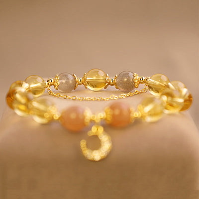 Buddha Stones Blessed Moon Citrine Abundant Energy Bracelet Bracelet BS 9