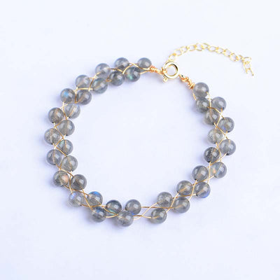 Buddha Stones Natural Moonstone Love Blessing Bracelet Bracelet BS 8