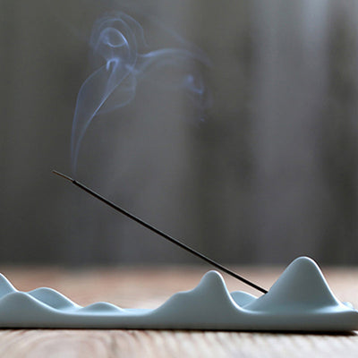Buddha Stones Mountain Cloud Meditation Balance Incense Holder Incense Burner BS 9