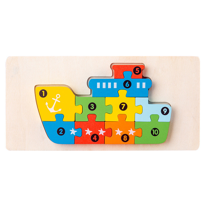 Fidtoy Wooden Shape Matching Puzzle for Toddler Learning Autism Kids Quiet Time Toy Montessori Puzzle Educational Toy Fine Motor Skills Game