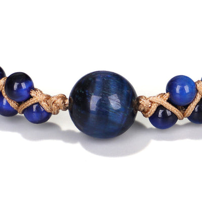 Buddha Stones Divine Blue Tiger Eye Stone Protection Bracelet Bracelet BS 2