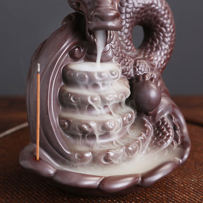 Buddha Stones Dragon Pattern Success Ceramic Incense Burner Decoration Incense Burner BS 3