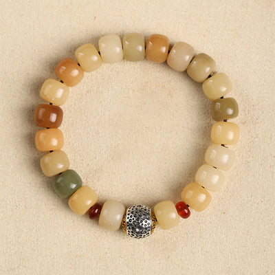 Buddha Stones Natural Bodhi Seed The Lord of the Corpse Forest Om Mani Padme Hum Wisdom Bracelet Bracelet BS Bodhi Seed&Blessing Beads