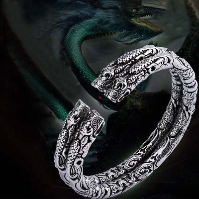 Buddha Stones Dragon Auspicious Clouds Luck Protection Bracelet Adjustable Bangle Bracelet Bangle BS 6