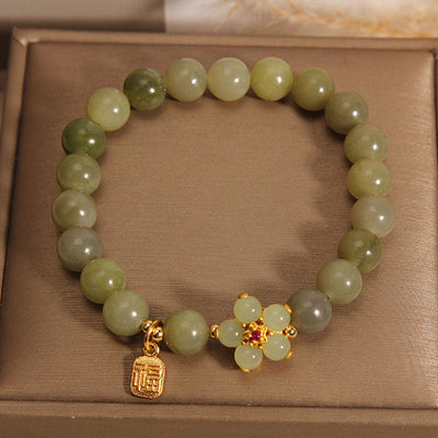 FREE Today: Success Jade Flower Fu Lucky Bracelet FREE FREE 8