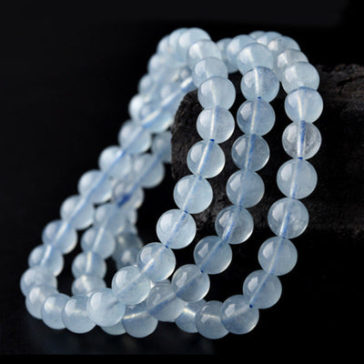 Buddha Stones Natural Aquamarine Peace Healing Bracelet Bracelet BS 1