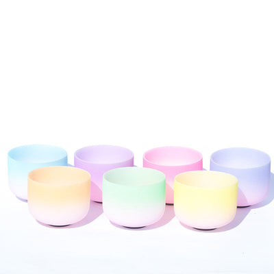 Buddha Stones Tibetan Crystal Sound Bowl Candy Color Handcrafted for Yoga and Mindfulness Meditation Singing Bowl Singing Bowl buddhastoneshop 3